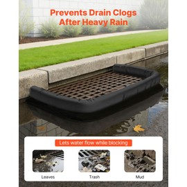 VEVOR Sediment Filter Sock, Dia. 5 in x 10 ft L Coverage, Erosion Control Socks with Polypropylene Filler, Flexible & Efficient Silt Fence Socks for Storm-Water Management, Drainage Protection