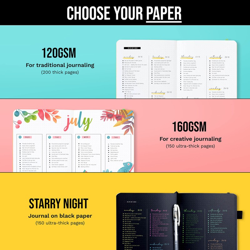 Bullet Dotted Journal Dot Grid Notebook | B5 Daily Journaling
