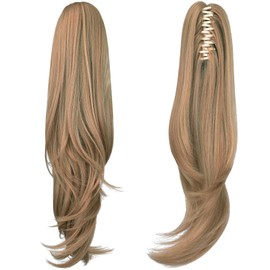 Blonde ponytail extension,20" clip ponytail hair extensions ponytail curly claw hair Hair Extension Natural Looking Synthetic Hairpiece for Women