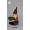 Hi-Line Gift Ltd. Funny Garden Gnome Holding Bird Bath Resin