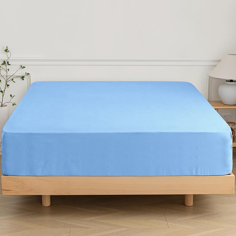 SSW HOMES Fitted Sheet Extra Deep 40cm, Brushed Microfiber Breathable