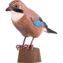 WILDLIFEGARDEN Wildlife Garden WG4463 DecoBird Jay - Hand Carved Decorative Wooden Bird - Large European Birds