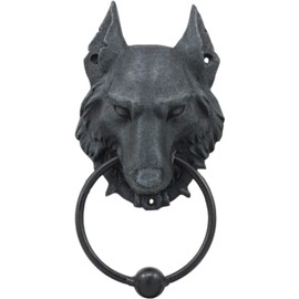 Pacific Giftware 8.5 Inch Evil Wolf Gargoyle Resin Door Knocker Statue Figurine