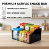 Snack Organizer for Countertop, Black & Clear Acrylic Snack Bar
