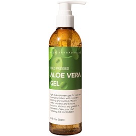 benatu Gel De Aloe Vera Para Rostro Y Cabello, 100% Puro Prensado En Frío, Hidratante Facial Natural Para Alivio De Quemaduras Solares, Ance, Cuidado De La Piel (8.8 Fl Oz)