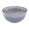 Mosser Glass Vintage Mixing Bowl Set Grey Marble