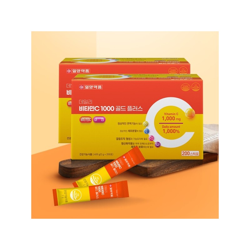 Daily Vitamin C 1000 Gold Plus Lemon Flavor 400 Packets
