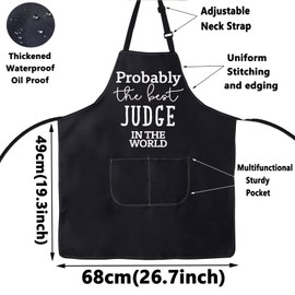 WZMPA Lawyer Apron With Pockets Judge Gifts Probably The Best Judge In The World Adjustable Apron For New Judge Retired Judge (Best Judge)