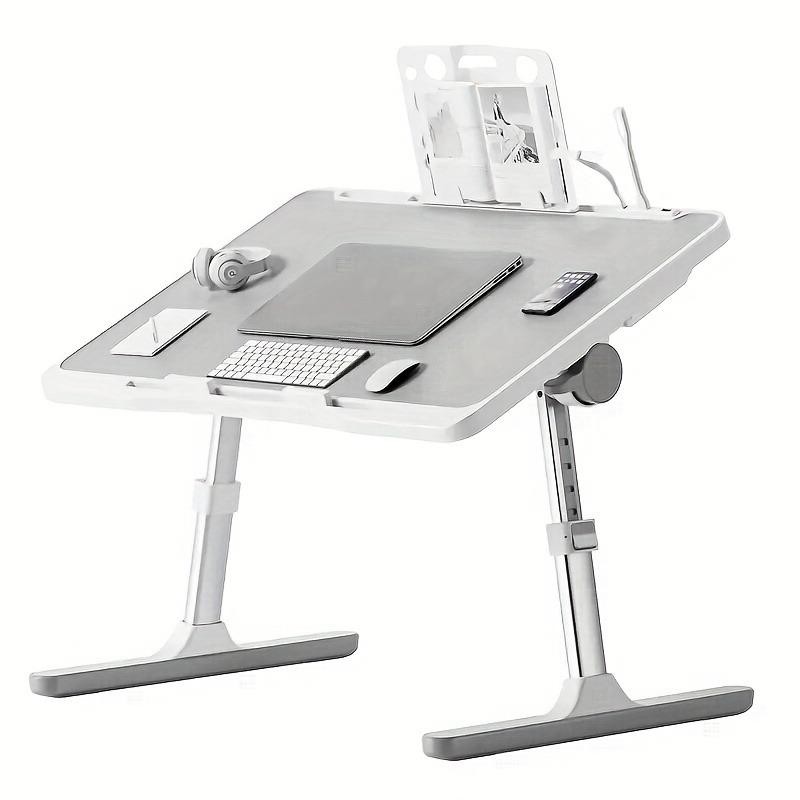 Laptop Bed Table - Adjustable Height, Foldable With USB Charging