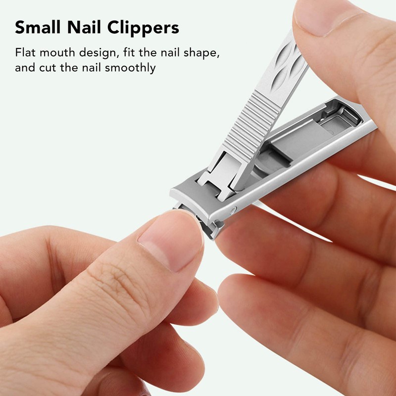 Nail Clippers Double Sided Stainless Steel Curved Slant Nail Clippers