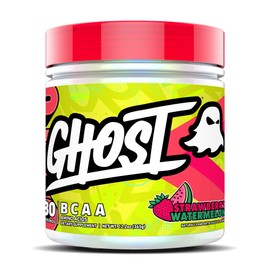 ghost Bcaa - Suplemento de Aminoácidos en Polvo, Sandía de Fresa, 30 Porciones, Sin Azúcar, Aminopolvo para Después y Antes del Entrenamiento, Bebida 