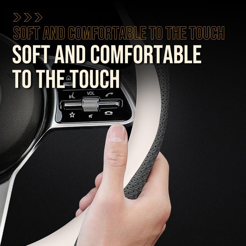 HAOTULE Nappa Leather Slim Stylish Steering Wheel Cover， for Mazda