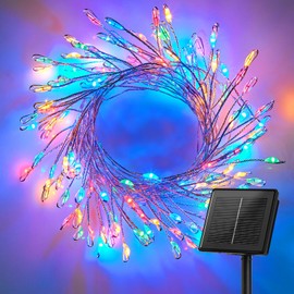 Brightown Solar String Lights for Outside, 19.6Ft 240 LED Solar Fairy Lights for Outdoor Waterproof with 8 Modes for Patio Party Garden Yard Home, Multicolor