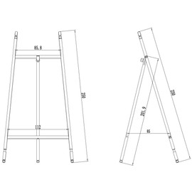 malleable Table Top Easel,Brass Plate Stands for Display,10 Inch,250MM