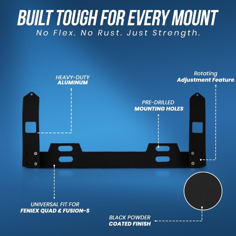 License Plate Bracket Mount for Feniex Quad Surface Mount and