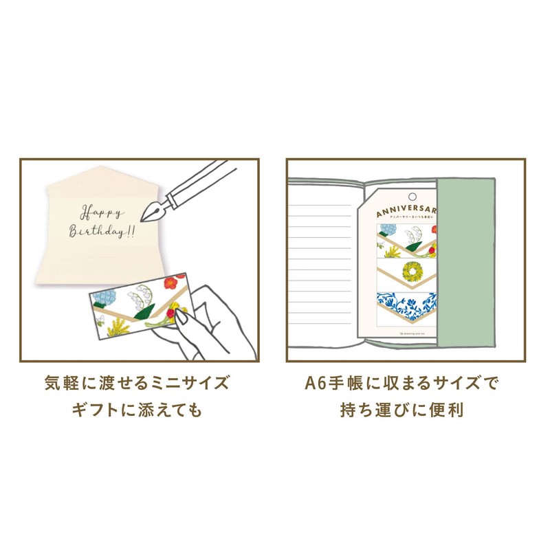 GreetingLife Anniversary Mini Card Set, YZ-356, White