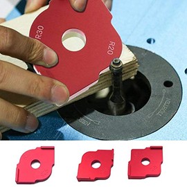 Vogueing Tool R5-R30 Wood Board Accessories Round 1 Set R5-R30 Quick Radius Corner Table Bits Router Jig Angle Templates High Precision Quick Locator Woodworking Tool