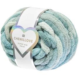Chenillove Super Big Print - Super Thick Chenille Yarn, 300g/36m (Aqua - 005)