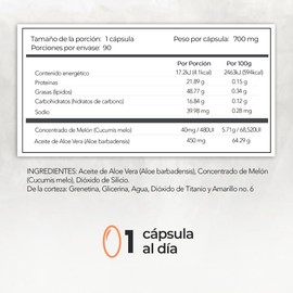 SOD Antiox | Concentrado De Melón | 90 Cápsulas de 700 mg | Maklen