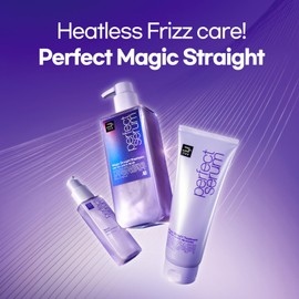 Mise En Scene Perfect Serum Magic Straight Shampoo | Anti-Frizz, Heat Protectant, Hair Straightener Effect, Korean Shampoo for Frizz Control, Shine and Smoothing 17.92 Fl Oz