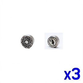 Flower-shaped Aroma Oil Patch Clip for Masks (Set of 3) Scent Pad Chrysanthemum