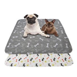 2-Piece Pet Ue Mat, Pet Mat, Toilet Sheet, Underlay, Mat, Large, Multi-Layered Structure, Waterproof, Quick Drying, Nursing, Washable, Anti-Slip, Medium, Large, For Dogs and Cats, Can Be Used Repeatedly, 31.5 x 27.6 inches (80 x 70 cm) (Set 1)