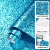 ReWallpaper 24in x 16.5ft Teal Glitter Peel and Stick Wallpaper