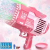 132 Hole Electric Automatic Light Bubble Machine Bubbles Gun for
