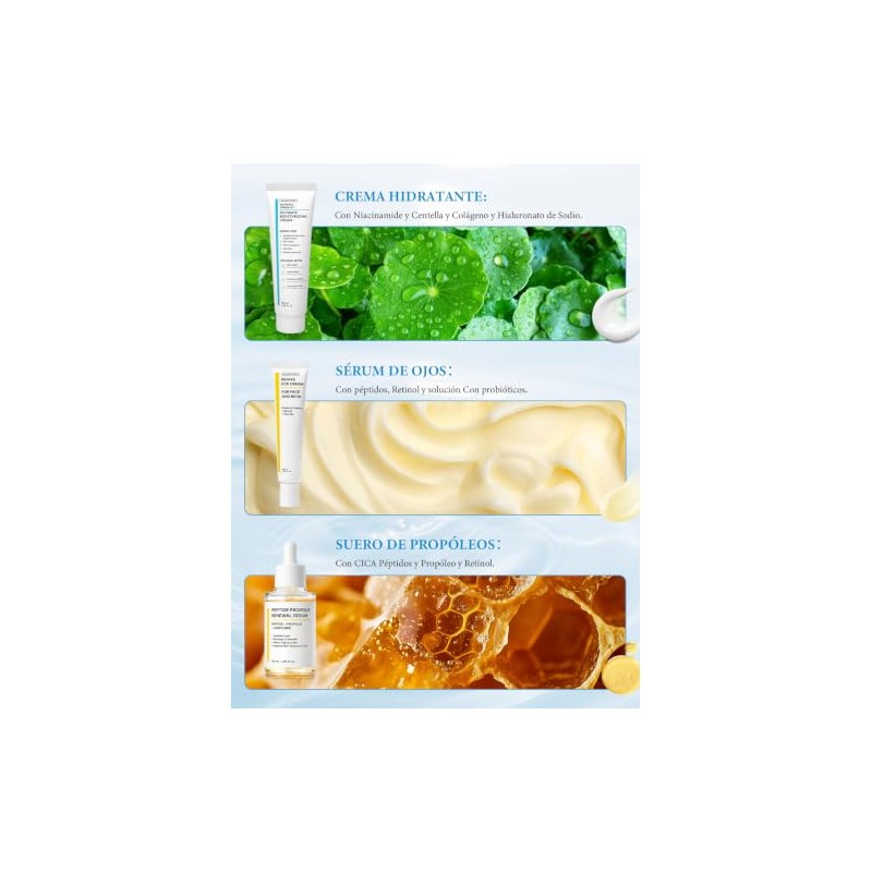 Skin Care Coreano 3 En 1 Kit, con 1 Crema
