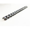 17 Pc 3/8" 12 Sided Shallow CRV Sockets on Rail