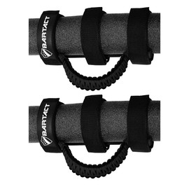 Bartact Roll Bar Grab Handles Jeep Wrangler JL, JK, TJ, YJ, and Jeep Gladiator 1955–2023 Upgrade Metal Buckle, Strong & Durable Paracord Grip Handles for Roll Bar - Black/Black