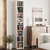 IRONCK Tall Narrow Bookshelf 8 Tiers, Compact Corner Bookcase, Easy