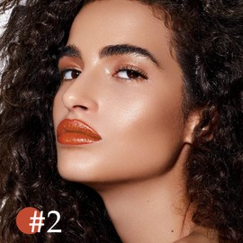 Boobeen Glitter Lipstick Hydrating Lip Balm Sparkling Shine Lip Color Nonstick Highly Pigmented Formula Gives Metallic Finish Lip Makeup for Women and Girls