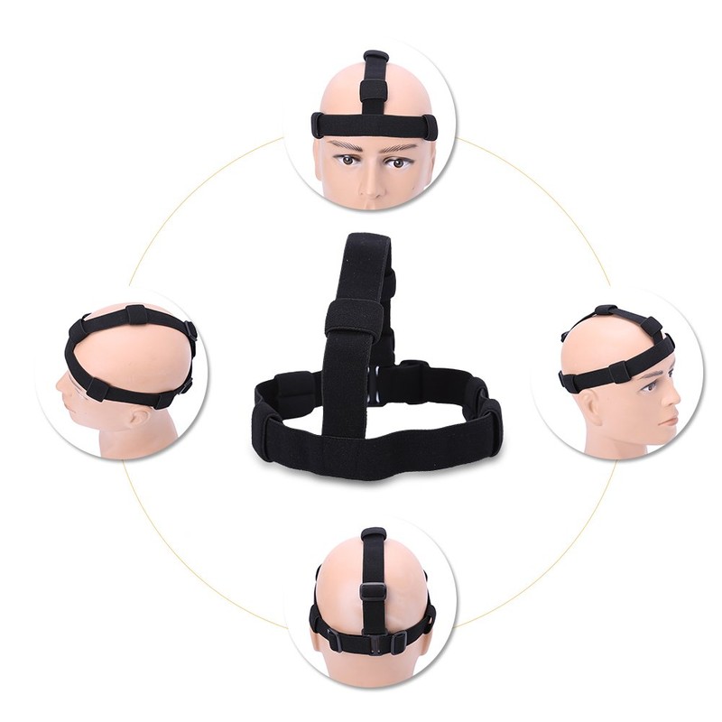 Restokki Elastic Headlamp Strap, Headlamp Strap Black Flashlight Headband for