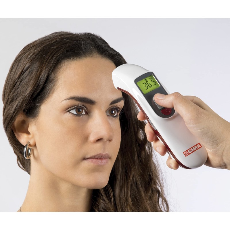 GIMA - Termometro Infrarossi Frontale Laser Digitale Professionale, per Febbre,