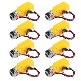 DIANN 8pcs TT Motor DC 3-6V Gearbox Motor 200RPM Ratio 1:48 Shaft Motor with 2.54mm Wire for DIY Smart Car Robot