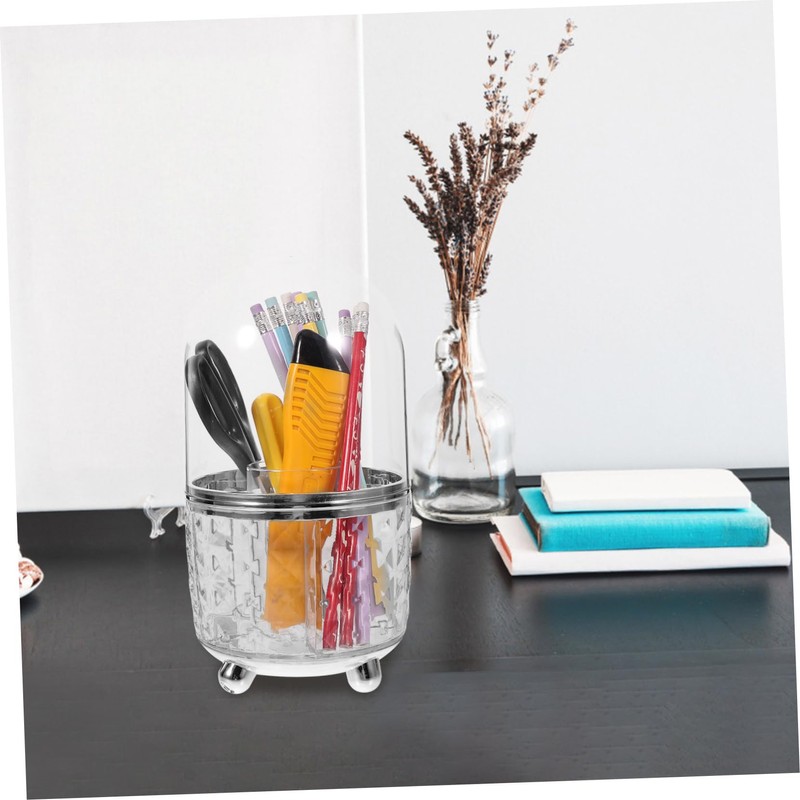 Gadpiparty Makeup Brush Holder Rotating Cup Pen Cup Stationery Organizer