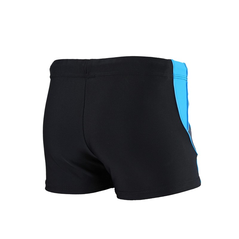 Aquarti Boys' Swimming Trunks with Side Inserts, Black/Graphite/Blue