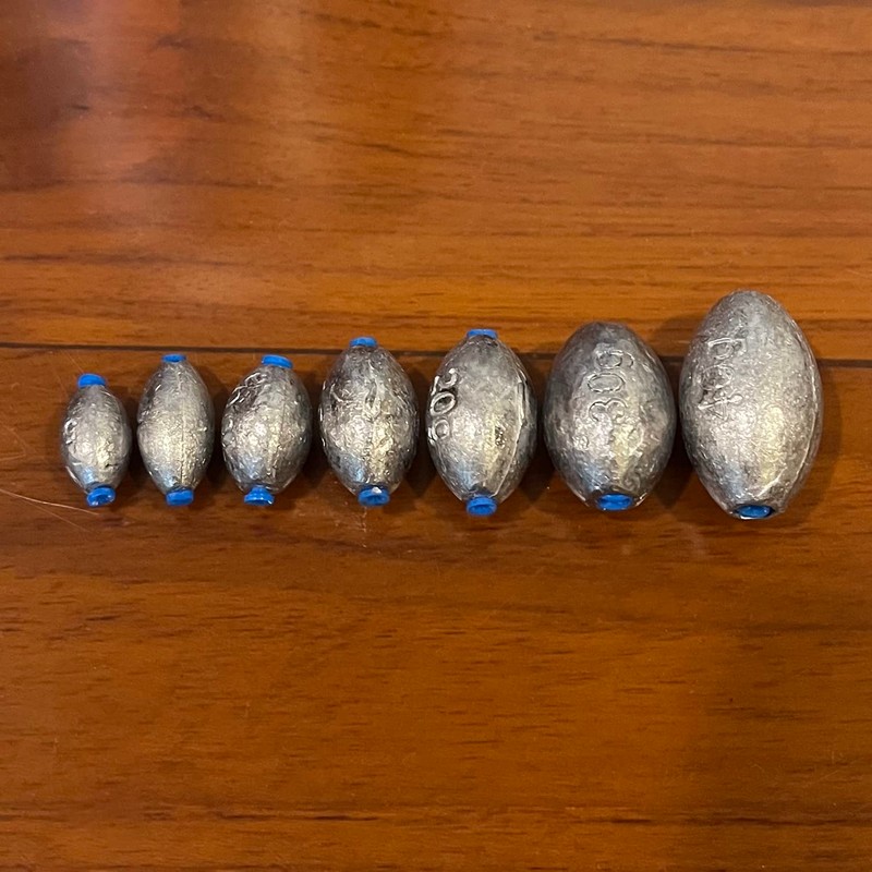 FANGBLUE Egg Shape Lead Fishing Sinker 3/8oz (10g) Oval Drop