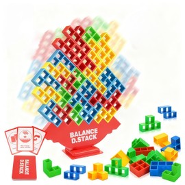 Tetris Juegos de Mesa Familiares, 64 PCS, Juego de Mesa de Equilibrio  Stack Attack,Juguetes de Juegos Apilar Balance,para Niños y Adultos, Ideal...  