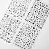 8 Sheets Valentines Day Nail Art Stickers Decals Laser Black