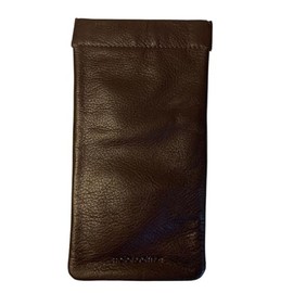 Mala Leather Leather Snaptop Wide Fitting Glasses Sunglasses Case (Brown)