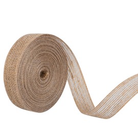 SUSNUAN 10m Hessian Ribbon for Gift Wrapping Crafting, 2cm Wide Burlap Ribbon Jute Ribbon Gift Wrapping Ribbon for Christmas New Year Wedding Birthday Party Decorations