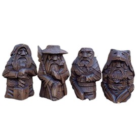 Qcwwy Decorative Jewelry Boxes Ornaments for Home Outdoor Garden Decoration Odin Thor Resin Viking Statue Crafts (Uffrah Delnar - Double Sword)