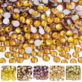 BLINGINBOX Flatback Rhinestones Glass Gems for DIY Crafts Nail Clothes Shoes Bags 6.4-6.6mm/288pcs SS30 Topaz