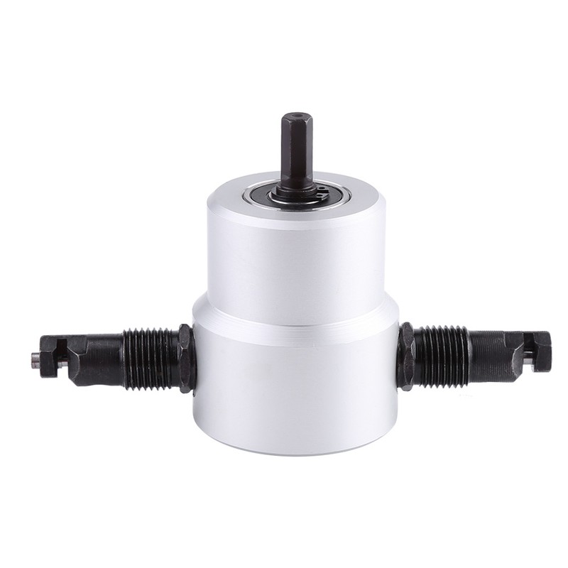 Double Head Sheet Metal Cutter Electric Power Drill Attachment Nibbler