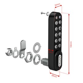 KitLock Electronic Lock KL1000 Vertical (Black)