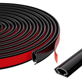 【New Upgrade】 Weather Stripping Door Seal, Silicone Door Weather Stripping for Door Frame & Window, Door Insulation Soundproof Strip, Door Gap Filler Suit for 3-5mm (33FT Black 2/5" W × 1/4" T)