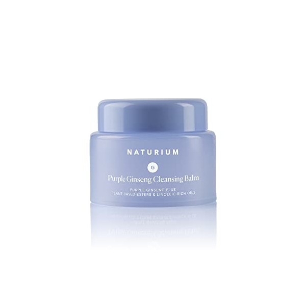 Naturium Purple Ginseng Cleansing Balm Plus Plant-Based Esters & Linoleic-Rich Oils, Smoothing Face Wash, 3.1 oz