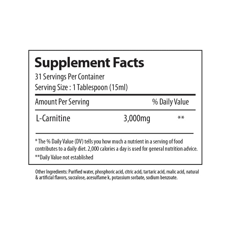 Alpha Supps Alpha Supps - L-Carnitine 3000 mg Liquid |